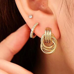 NEW 3Pack of Gold Earrings